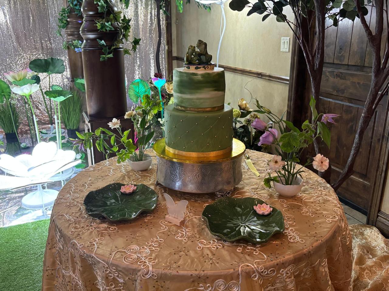 Beautiful ballroom with elegant decorations